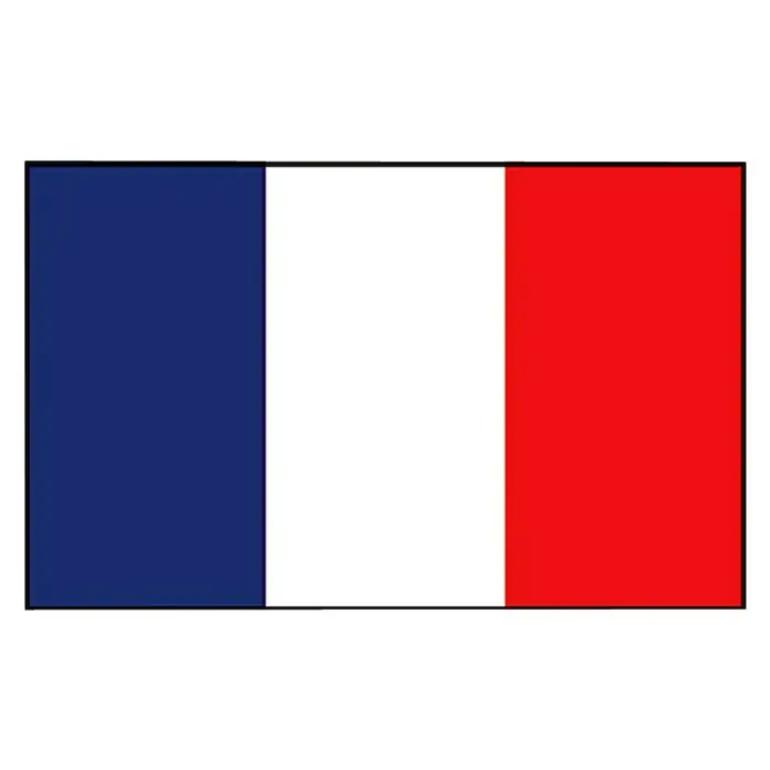 Flagge - Frankreich, 45 x 30 cm, Spunpolyester - Flagge Frankreichs, vertikale Streifen in Blau, Weiß und Rot. Nationales Symbol Frankreichs, Rechteckform.