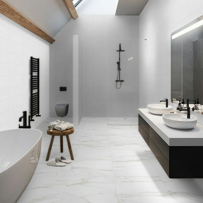 Tau ceramica Vloertegel Kian White (b x l: 60 x 60 cm, Dikte: 8,5 mm) | BAUHAUS