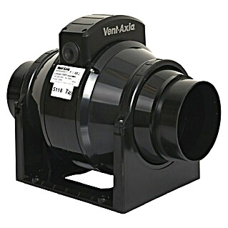 Vent-Axia Buisventilator Lineair In-lijn ventilator 150MM T - Met timer (150 mm, Zwart)