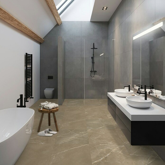 Tau ceramica Keramische tegel Crotone (60 x 60 cm, Beige Marmer) | BAUHAUS
