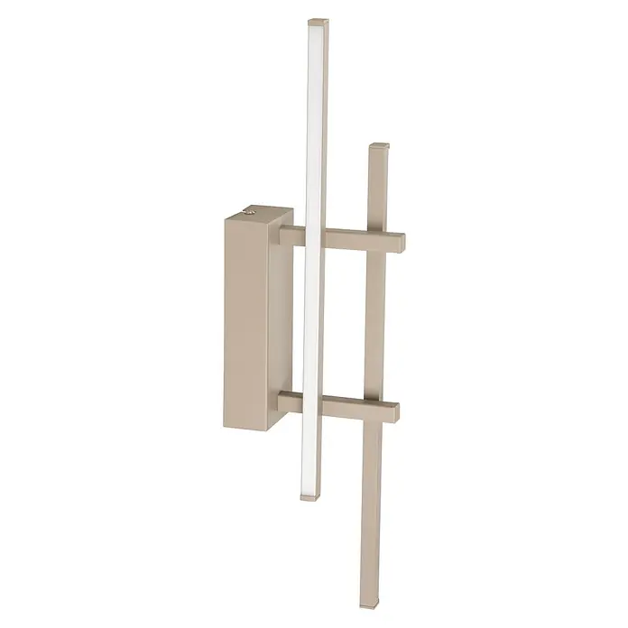 Eglo Aplique de pared LED Trepliiano - 14 W, L x Al: 6 x 45,5 cm, Beige, Blanco cálido, 1.450 lm - Lámpara de pared dorada moderna con diseño minimalista e iluminación LED integrada para toques de estilo en cualquier habitación.