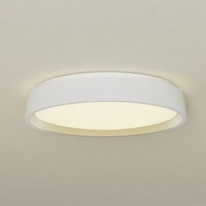 Eglo connect.z LED-Deckenleuchte rund Massignano-Z - 22 W, Ø x H: 15,75 x 2,56 cm, Weiß, RGBW - Moderne, runde Deckenleuchte in Weiß. Ideal für minimalistische Einrichtungen und energiesparende Beleuchtung.