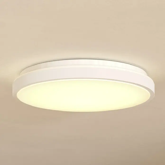 Eglo connect.z LED-Deckenleuchte rund Monaterllino-Z - 22 W, Ø x H: 38,7 x 7,5 cm, Weiß, RGBW - Eine moderne, runde Deckenleuchte in Weiß, die ein warmes, einladendes Licht spendet und sich perfekt in jeden Raum einfügt.