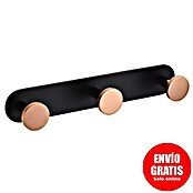 Bath Stage B-Luxor Toallero de gancho (3 ud., Negro / Oro rosa) | BAUHAUS