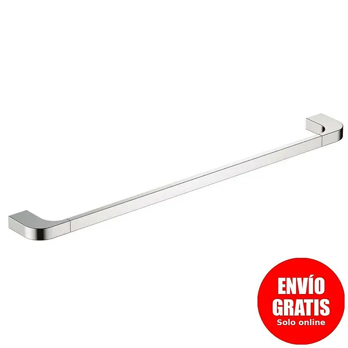 Bath Stage B-Line Toallero de barra - Ancho: 50 cm, Cromo - Imagen de un moderno toallero cromado. Este accesorio de baño proporciona una solución elegante y práctica para cualquier baño.