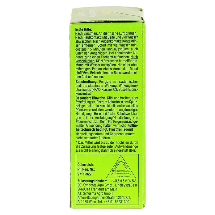 Compo Pilzfrei Duaxo® N Universal - 24 ml - Etikett einer Fungizid-Verpackung mit Anweisungen und Zulassungsinformationen.
