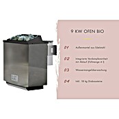 Karibu Fasssauna Rundu (9 kW Saunaofen mit externer Steuerung, L x B x H: 295 x 225 x 229 cm) | BAUHAUS