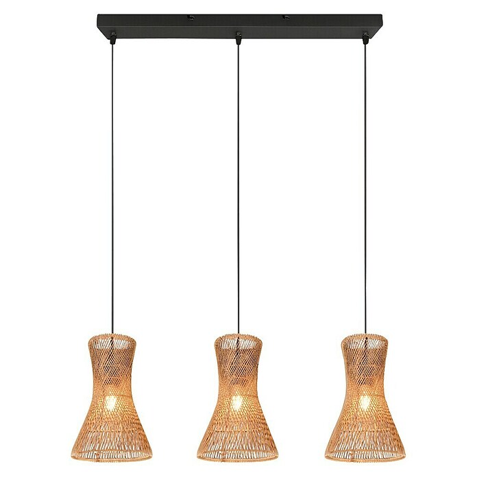 Trio Lighting Lámpara colgante Bijou (30 W, L x An x Al: 20 x 75 x 150 cm, Marrón, E27, 3 ud.) | BAUHAUS