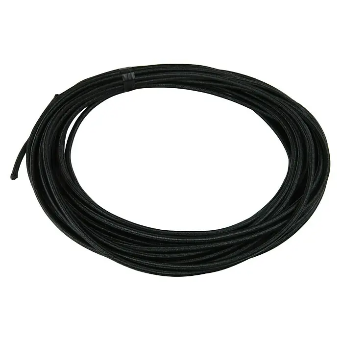 UniTEC Expanderseil - 6 mm x 10 m, Materialspezifizierung: Gummi - Schwarze, elastische Kordel, ideal für verschiedene Bastel- und Nähprojekte. Vielseitig einsetzbar.