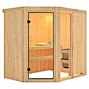 Karibu Systemsauna (Ohne Ofen, Ohne Dachkranz, 151 x 196 x 198 cm)