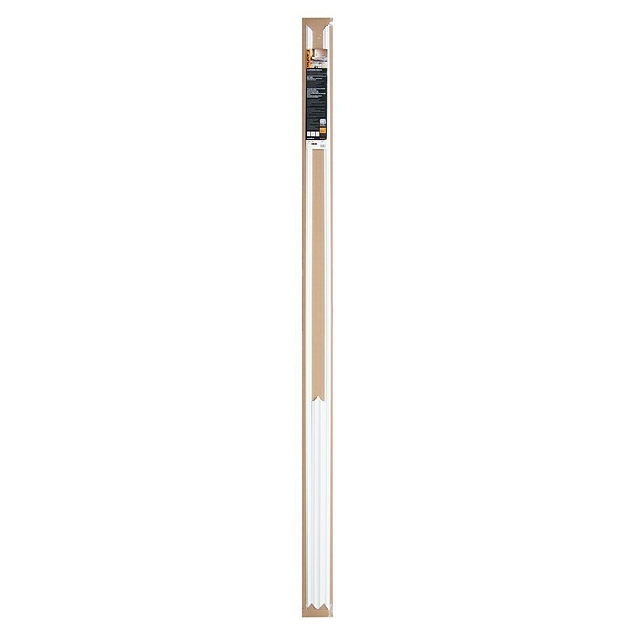 Wandstrip Set mdf 8,5x22 mm 190x70cm (null, Wit, MDF, Hoogte: 1,3 cm, Breedte: 2,2 cm) | BAUHAUS