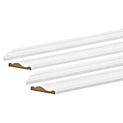 Wandstrip Set mdf 10x29 mm 50x70cm (null, Wit, MDF, Breedte: 2,9 cm) | BAUHAUS