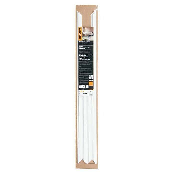 Wandstrip Set mdf 8,5x22 mm 50x70cm (null, Wit, MDF, Breedte: 2,2 cm) | BAUHAUS