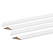 Wandstrip Set mdf 8,5x22 mm 50x70cm (null, Wit, MDF, Breedte: 2,2 cm) | BAUHAUS