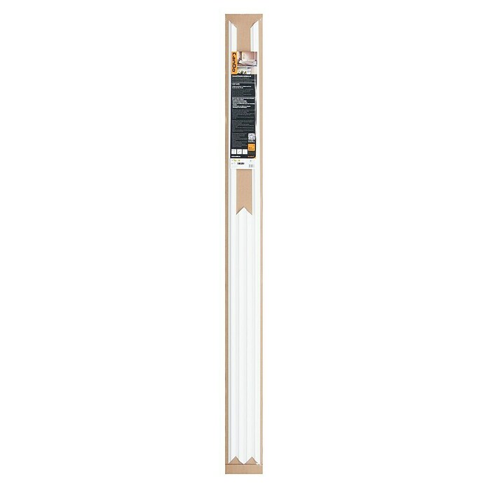 Wandstrip Set mdf 8,5x22 mm 120x70cm (null, Wit, MDF, Hoogte: 1,3 cm, Breedte: 2,2 cm) | BAUHAUS