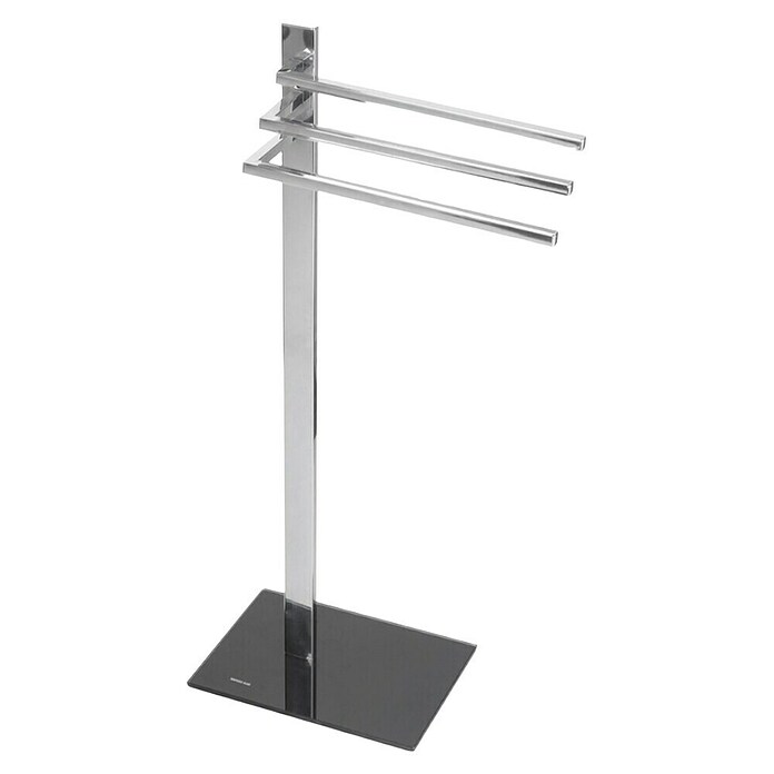 Bath Stage Toallero de pie B-471 (Altura: 80 cm, Cromo y negro, Brillante) | BAUHAUS