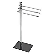 Bath Stage Toallero de pie B-471 (Altura: 80 cm, Cromo y negro, Brillante) | BAUHAUS