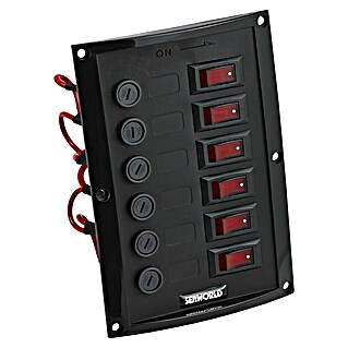 Talamex Schakelbord (12 V, 6 schakelaars met indirecte verlichting)