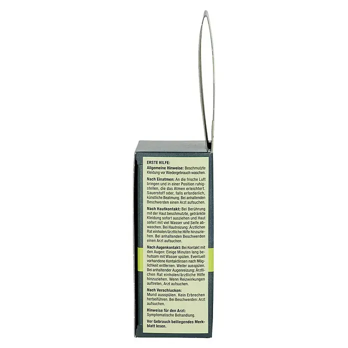 Compo Insektenschutz PREV-AM® - 20 ml - Erste Hilfe Hinweise auf der Verpackung eines Produkts.