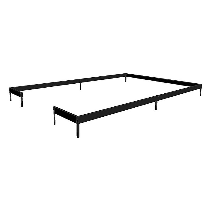 Juliana Fundament für Gewächshaus Premium (4,39 x 2,96 x 0,12 m, Schwarz)