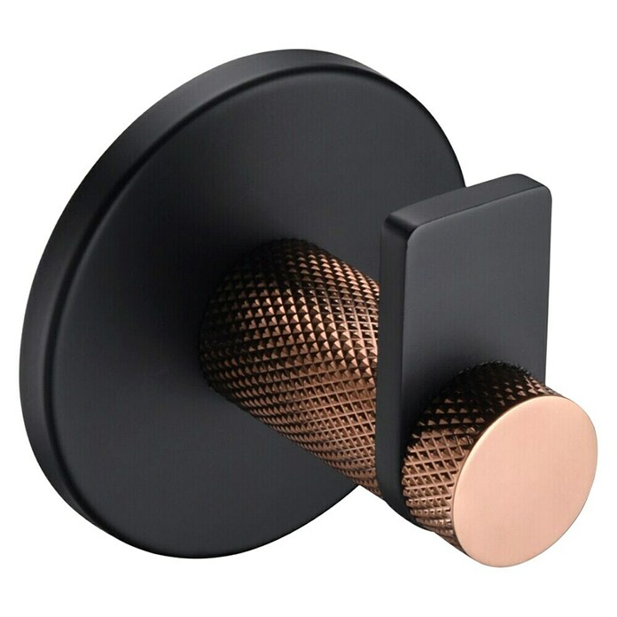 Bath Stage B-Luxor Toallero de gancho (1 ud., Negro / Oro rosa) | BAUHAUS