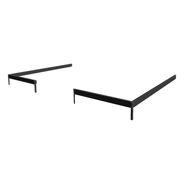 Juliana Gewächshaus-Fundament für Juliana Veranda - 4,39 x 2,93 x 0,12 m, Schwarz - Schwarzes Bettgestell bestehend aus zwei Seitenteilen mit minimalistischem Design. Ideal für moderne Schlafzimmer.