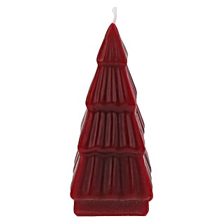 Hofer Kerze Baum (Ø x H: 5 x 11 cm, Bordeaux, 1 Stk.)