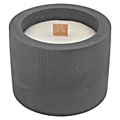 Hofer Dekokerze Beton mit Holzdocht (Ø x H: 11 x 8 cm, Grau) | BAUHAUS
