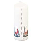Stumpenkerze Wichtel Adventkalender (Ø x H: 6,8 x 18 cm, Weiß, 1 Stk.) | BAUHAUS
