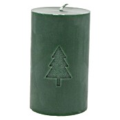 Hofer Stumpenkerze Tannenbaum (Ø x H: 6 x 10 cm, Dunkelgrün, 1 Stk., Motiv: Tannenbaum) | BAUHAUS