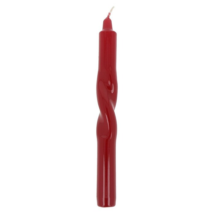 Hofer Dekokerze Twisted (Ø x H: 2,2 x 24 cm, Ruby Red) | BAUHAUS