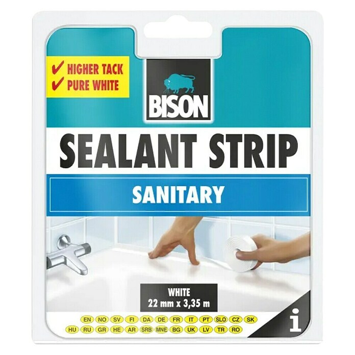Bison Fugirni trak za kad Sealant strip  (Do x Š: 3,35 m x 22 mm, Primerno za: Keramika) | 6353 - Montagekleber, -Bänder | HCDB - Baukleber | HCD - Kleber | HC - Kleber | H - Innendeko/Farben | BAUHAUS