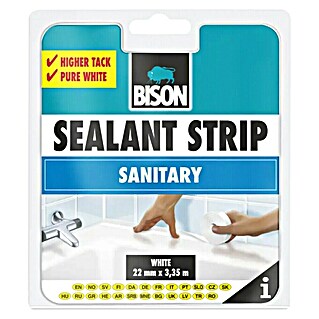 Bison Fugirni trak za kad Sealant strip (Do x Š: 3,35 m x 22 mm, Primerno za: Keramika, Bela)