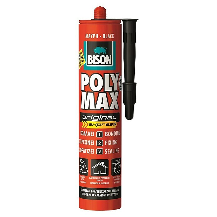 Bison Poly Max Univerzalno montažno lepilo Express  (Odporno na UV žarke, 425 g, Črna) | 6353 - Montagekleber, -Bänder | HCDB - Baukleber | HCD - Kleber | HC - Kleber | H - Innendeko/Farben | BAUHAUS