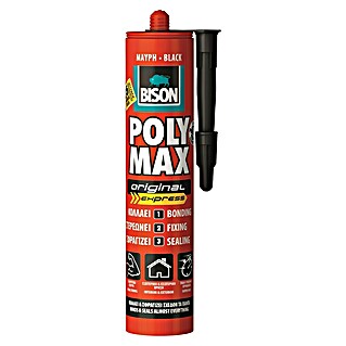 Bison Poly Max Univerzalno montažno ljepilo Express (Otporno na UV svjetlost, 425 g, Crna)