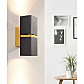 Eglo Aplique de pared LED Passa (6 W, L x An x Al: 8,5 x 8,5 x 17 cm, Negro, Blanco cálido) | BAUHAUS
