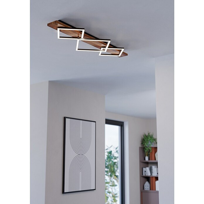 Eglo Plafón LED Boyal (29 W, An x L: 40,5 x 101 cm, Marrón, Blanco cálido) | BAUHAUS