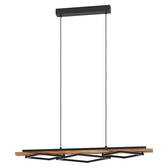 Eglo Boyal LED-Pendelleuchte Boyal (29 W, L x B x H: 110 cm x 40 mm x 110 cm, Braun/Schwarz, Warmweiß) | BAUHAUS