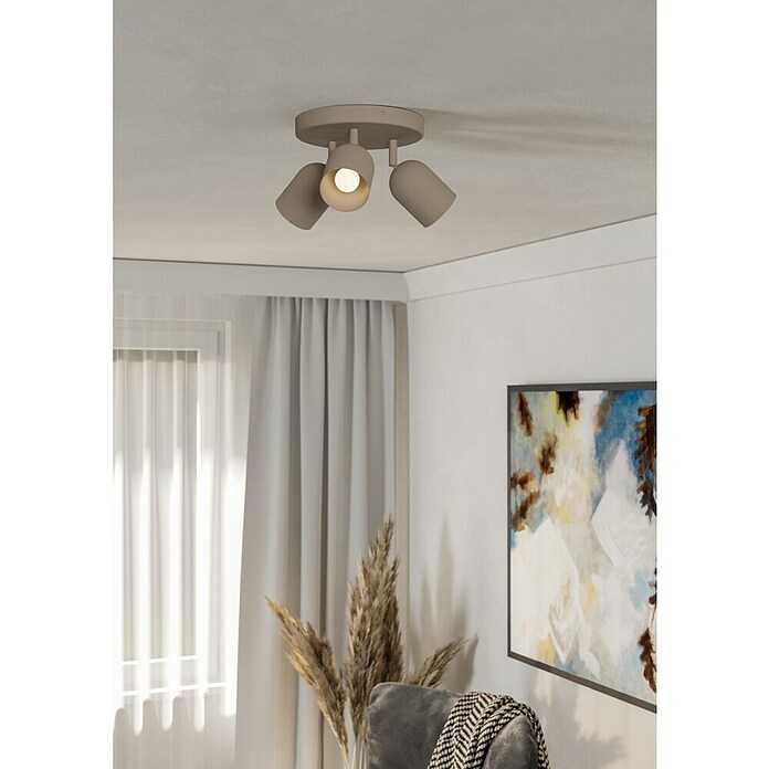 Eglo Regleta Tilston (40 W, L x An x Al: 25 x 25 x 21 cm, Beige, E14, 3 ud.) | BAUHAUS