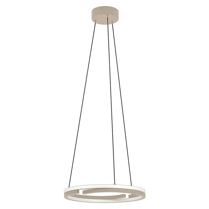 Eglo Lámpara colgante LED redonda Mezzomonte (20 W, Ø x Al: 48 x 110 cm, Beige, Blanco cálido) | BAUHAUS