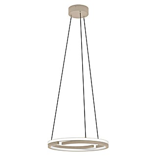 Eglo Lámpara colgante LED redonda Mezzomonte (20 W, Ø x Al: 48 x 110 cm, Beige, Blanco cálido)