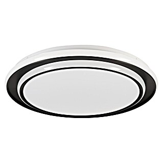 Eglo Plafón LED redondo Moschetta (38 W, Ø x Al: 49 x 7 cm, Negro, Blanco cálido)