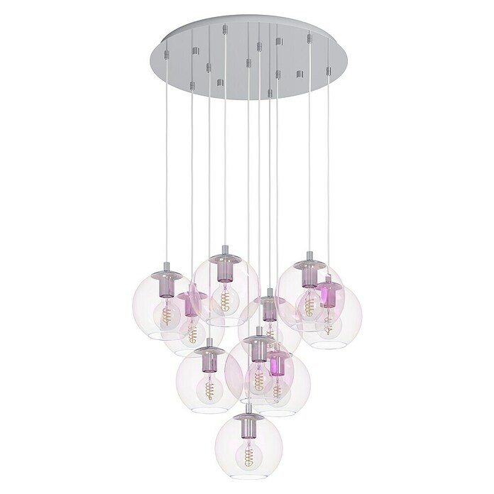 Eglo Lámpara colgante Ariscani 1 (60 W, L x An x Al: 64,5 x 64,5 x 110 cm, Cromo, E27) | BAUHAUS