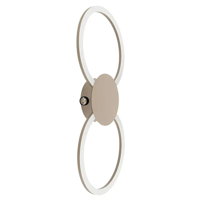 Eglo Plafón LED Venticello 1 - 23 W, L x An x Al: 66 cm x 30 mm x 5 cm, Beige, Blanco cálido - Elegante lámpara de pared con diseño ovalado e iluminación suave, un complemento perfecto para interiores modernos.