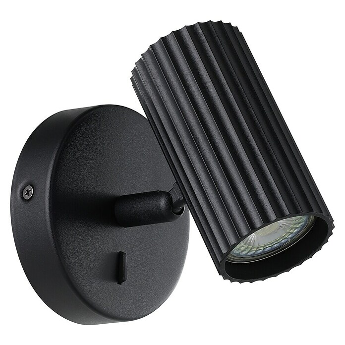 Eglo Aplique de pared Portillo (5 W, L x An x Al: 10,5 x 10,5 x 11 cm, Negro, GU10) | BAUHAUS