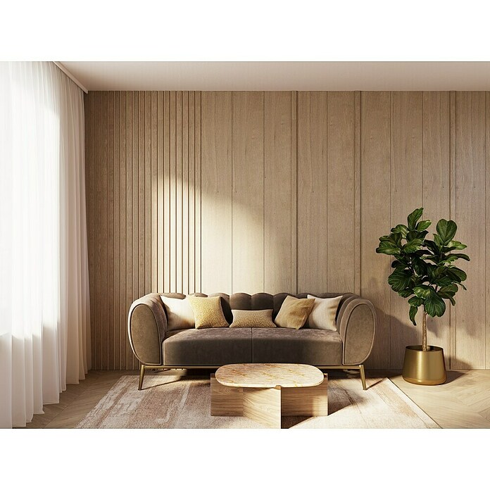 CanDo Akoestische panelen Decowall Elements Naturel eiken (260 x 30 x 2,3 cm, Elements Naturel eiken, Dikte: 17 mm, 2 st.) | BAUHAUS