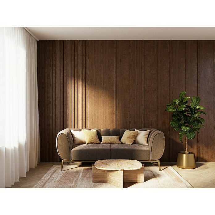Grace Baltic Mdf wandpanelen, akoestische panelen, binnenmuurdecoratie, wandtattoos, materiaal 3D mdf, 0,42 m2/stuk, 120 x 35 x 1,5 cm, dikte 1,5 cm