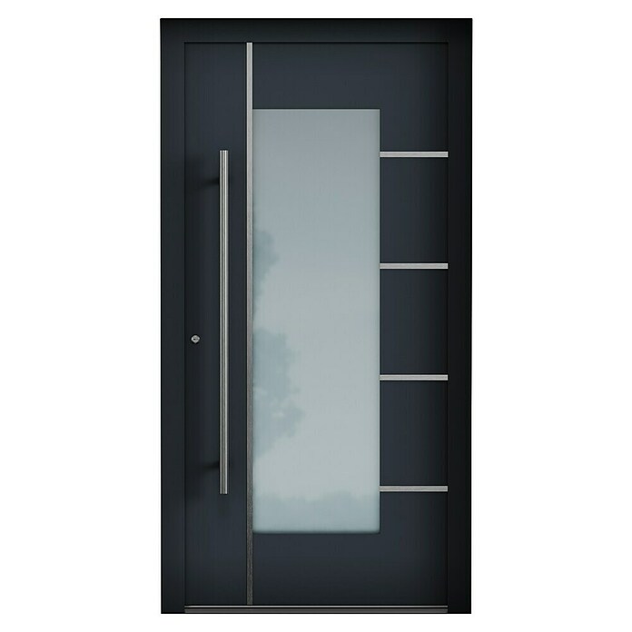 Aurelis Haustür BH 431 (110 x 210 cm, DIN Anschlag: Links, Anthrazitgrau/Weiß) | BAUHAUS