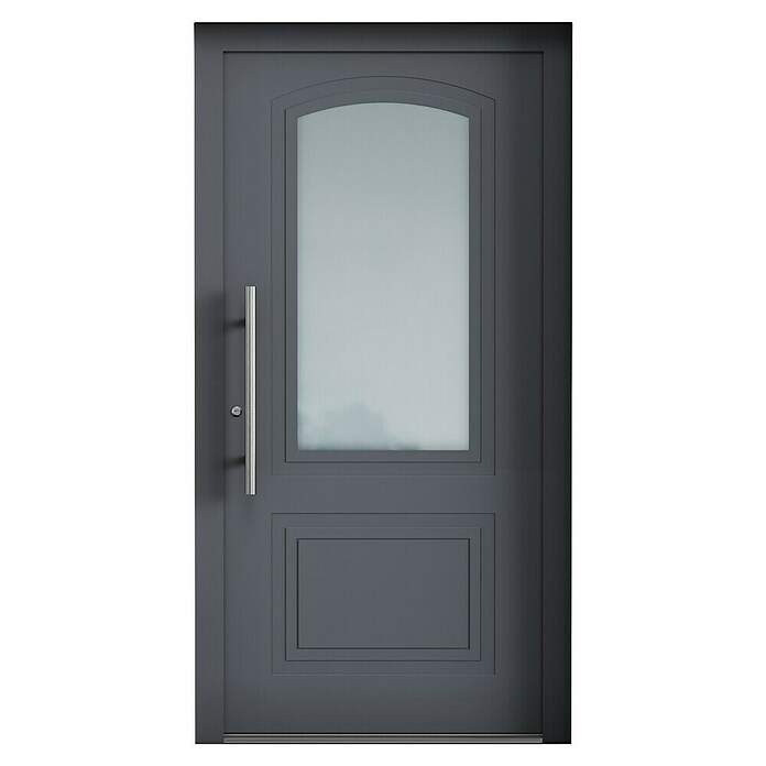 Aurelis Haustür BH 1001 (110 x 210 cm, DIN Anschlag: Links, Anthrazitgrau/Weiß) | BAUHAUS