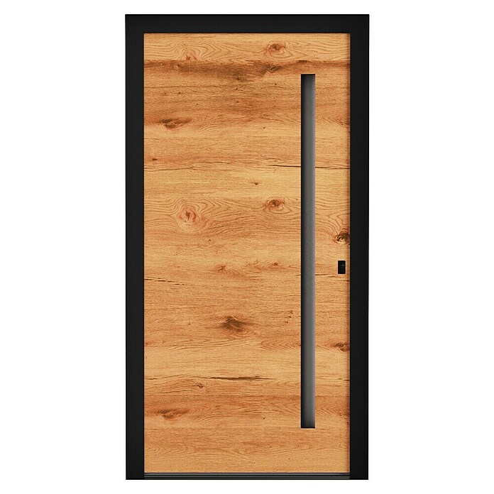 Aurelis Haustür BH 801 (110 x 210 cm, DIN Anschlag: Rechts, Altholz Dekor/Weiß) | BAUHAUS